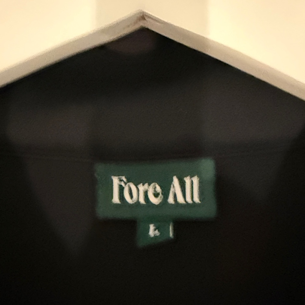 Black Long Sleeve Quarter Zip Top⛳️Fore all - Picture 3 of 5